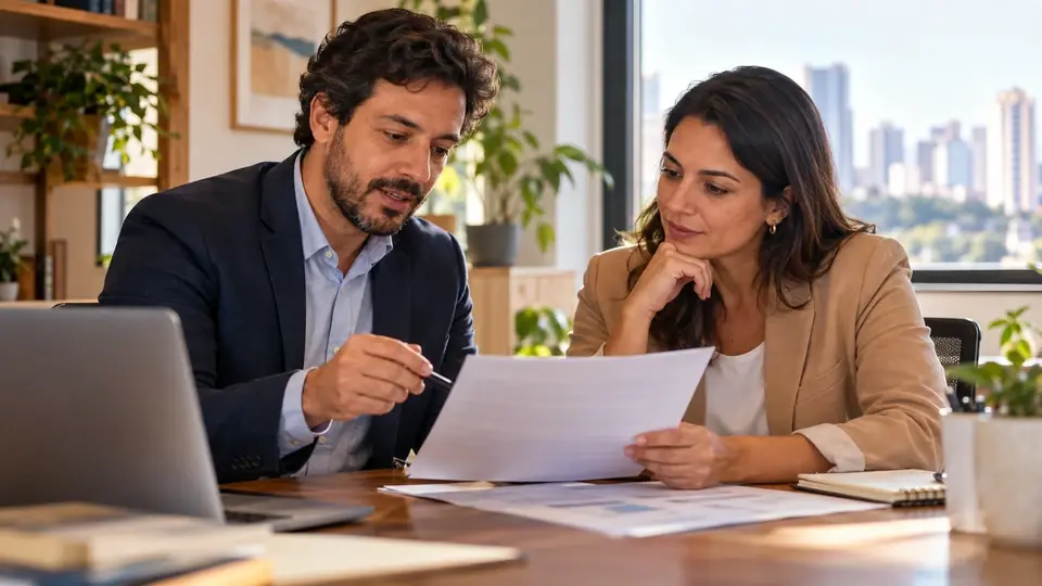 Consultor da RE9LIFE confere com a sócia da empresa se o hospital da família está na rede da nova linha