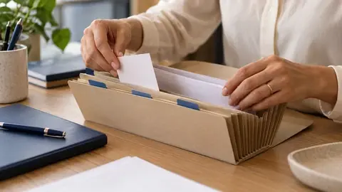 Pasta com cartão CNPJ, contrato social e documentos para contratar o plano de saúde da empresa