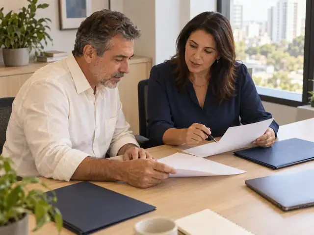 Empresário compara a proposta de reajuste do plano atual com novas opções junto ao consultor da RE9LIFE